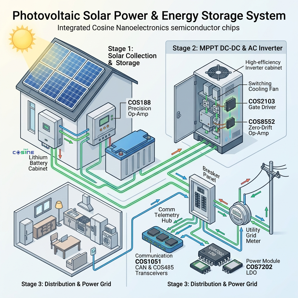 Clean energy solar systems integrations flowchart