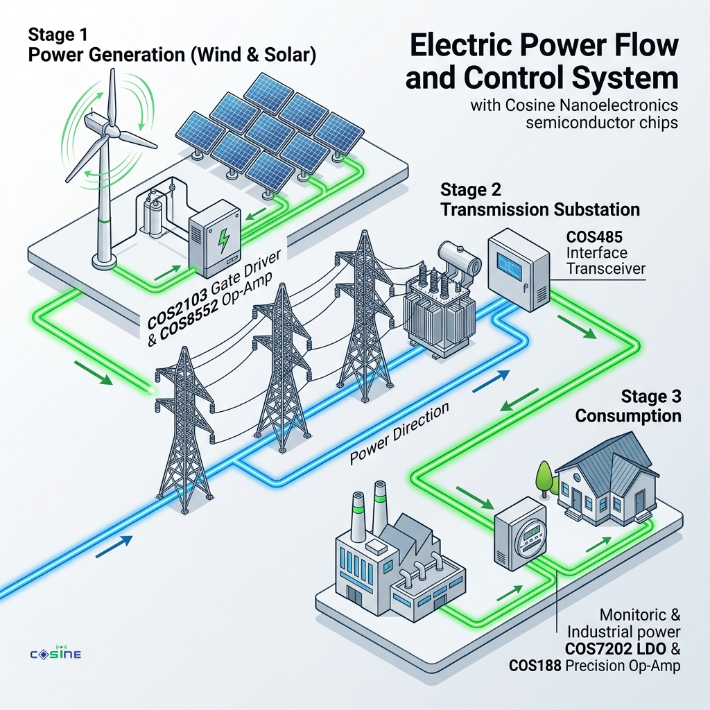 Edge AI IIoT energy harvesting vibration temperature sensor node Cosine ultra-low-power