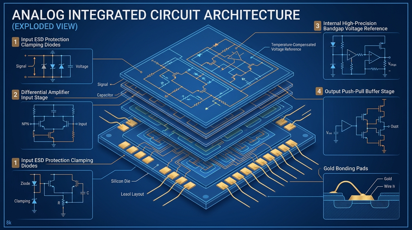 Zero-Drift Analog Architecture and Chopping Filter Infographic