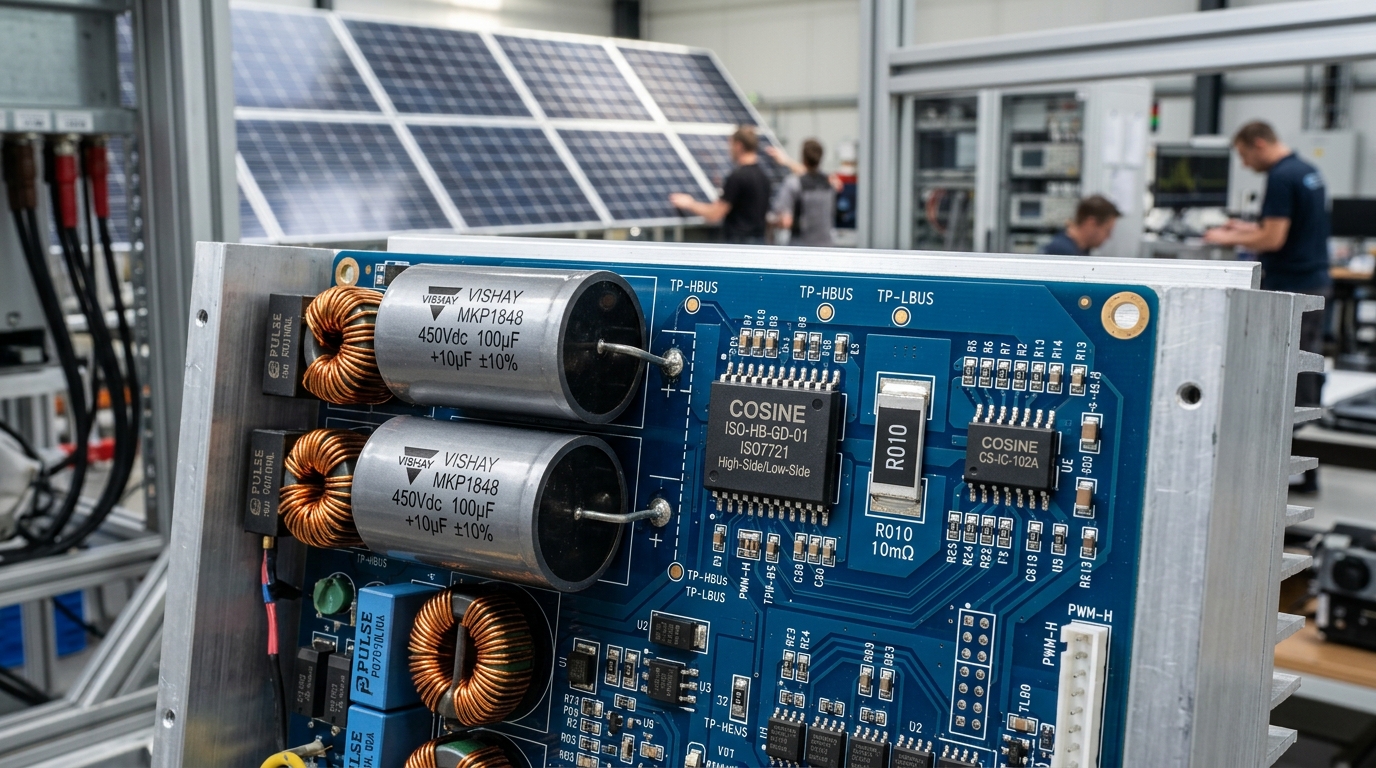 COS7202 300mA Low-Dropout (LDO) Linear Regulator in Commercial Solar String Inverter Power Conversion Stage